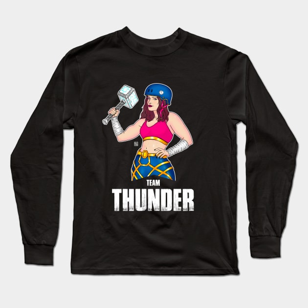 Lady Thor Joins Roller Derby Long Sleeve T-Shirt by Mike-EL